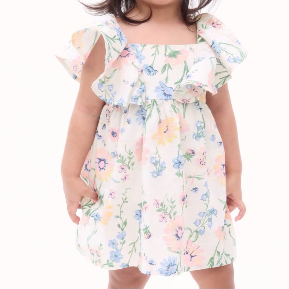 H&M Flounce Dress - Cream/Floral. 12M. NWT - Picture 1 of 3